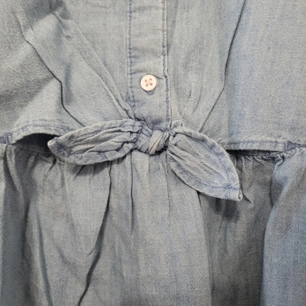 NWT Carter's Girls Blue Chambray Shirt Dress Sz 14 Denim Look Cotton Lightweight